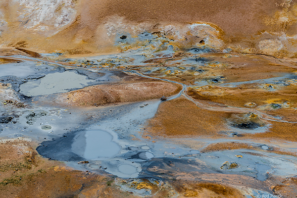 Hot Springs and Mud Pots in Geothermal area near Lake Myvatn, Iceland