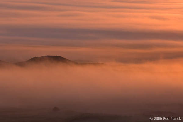 Foggy Sunrise, Badlands National Park, South Dakota