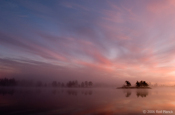 Foggy Sunrise, Northern Michigan, Autumn, Michigan