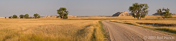 Road to Flat Top Butte, South Dakota, Panoramic