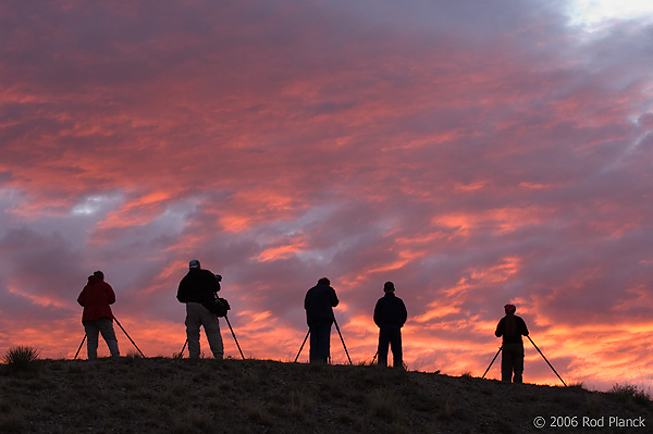 Workshop Participants, At Dawn, Badlands National Park, South Dakota