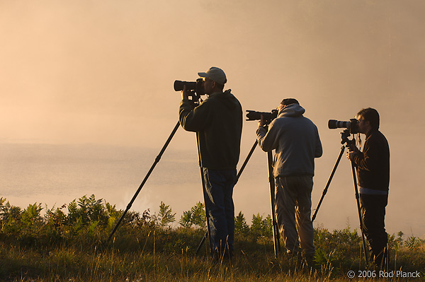 Workshop Participants Photographing, Dawn, Summer, Michigan, Kyle Troyer, Mike Moen, David Jones