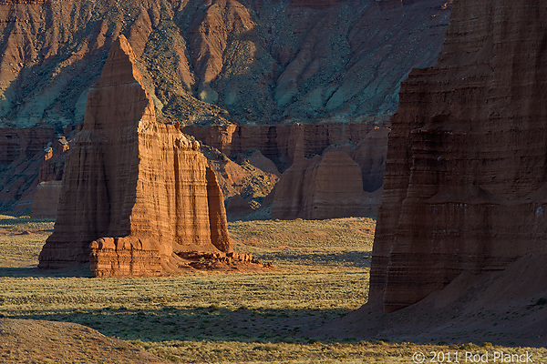 Temple of the Sun and Temple of the Moon, Cathedral Valley, Capitol Reef National Park, Utah