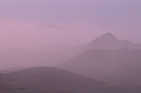 Badlands in Fog, Badlands National Park, South Dakota