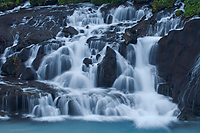 Hvita River, Iceland, Section of Hvita River, Flows out from Lava Flow