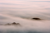 Foggy Sunrise, Badlands National Park, South Dakota