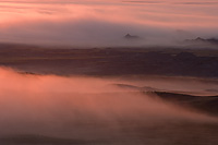 Foggy Sunrise, Badlands National Park, South Dakota