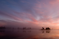 Foggy Sunrise, Northern Michigan, Autumn, Michigan