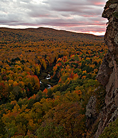 Lake of the Clouds Overlook, Evening, September 30, 2005, Porcupine Mountains Wilderness State Park, Michigan